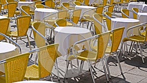 Coffee Shop Tables Empty