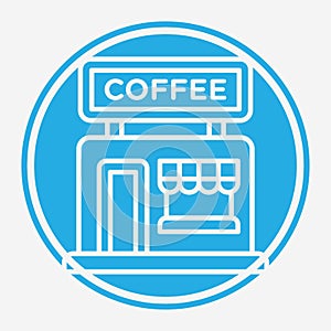 Coffee shop vector icon sign symbol