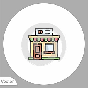 Coffee shop vector icon sign symbol