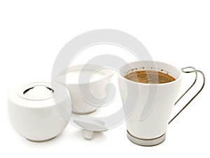 Coffee, shugar and cream