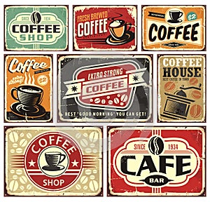 Coffee signs and labels collection