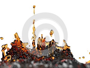 Coffee splash with white background