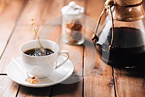 Coffee tabletop scene