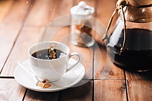 Coffee tabletop scene