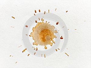 Coffee stain on paper photo