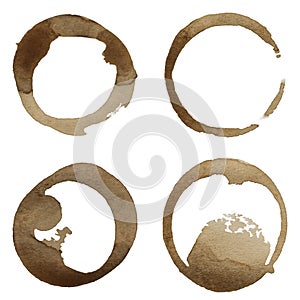 Coffee Stain Rings Vector