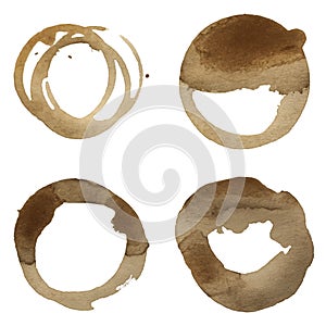 Coffee Stain Rings Vector