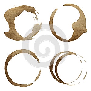 Coffee Stain Rings Vector