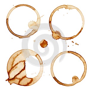 Coffee Stain Rings Vector