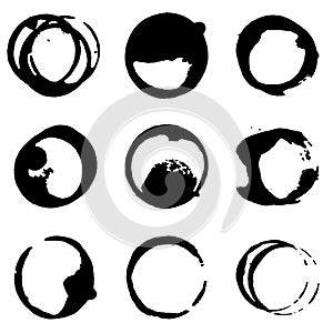 Coffee Stain Rings Vector