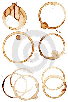 Coffee Stain Rings Vector