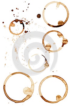 Coffee Stain Rings Vector