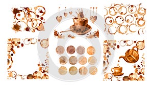 Coffee stain set