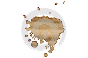 Coffee stains isolated on white