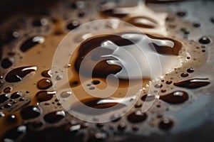 Coffee stains in macro. AI generated