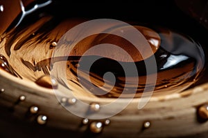 Coffee stains in macro. AI generated