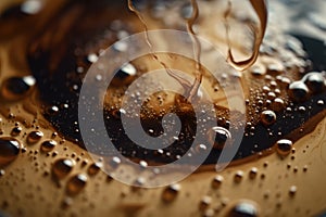 Coffee stains in macro. AI generated