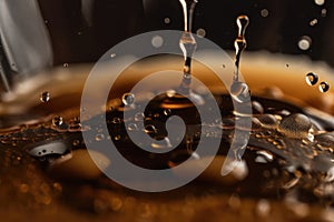 Coffee stains in macro. AI generated