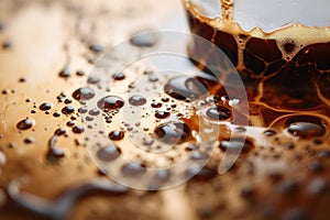 Coffee stains in macro. AI generated