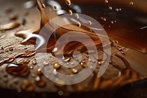 Coffee stains in macro. AI generated