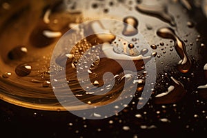 Coffee stains in macro. AI generated