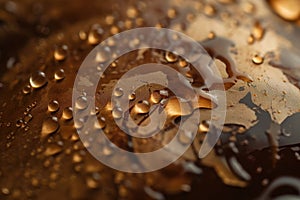 Coffee stains in macro. AI generated