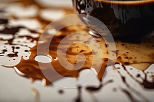 Coffee stains in macro. AI generated