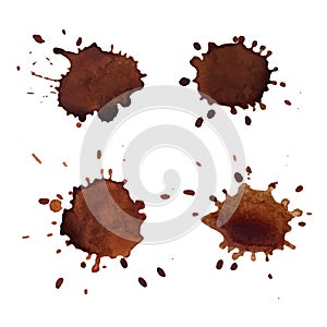 Coffee stains vector