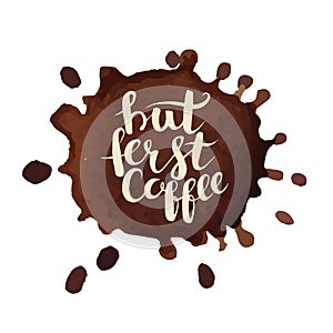 Coffee stains vector illustration.