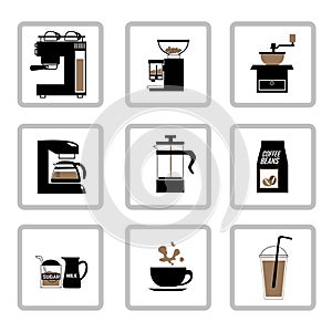 Coffee stuff icons