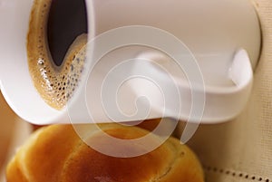 Coffee and sweet roll