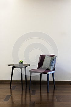 Coffee table Leather chair combination