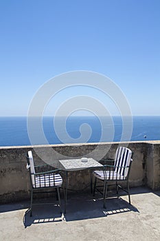 Coffee table with sea