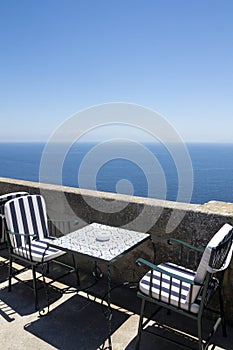 Coffee table with sea