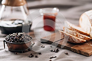 Coffee tabletop scene