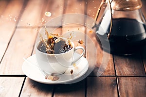 Coffee tabletop scene