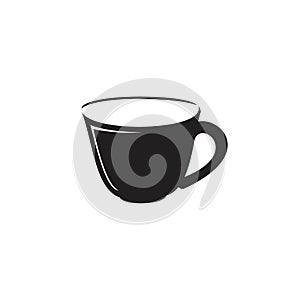 Coffee or tea cup for cafe or restaurant illustrations logo symbol silhouette