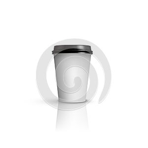 Coffee or tea cup mock up. Vector coffee cup isolated on white background.