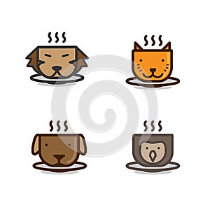 Coffee Tea Drink Animal Series