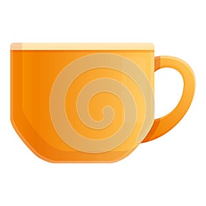 Coffee tea mug icon, cartoon style