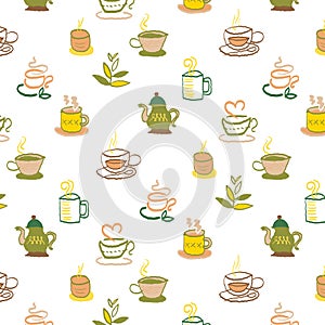 Coffee and tea pattern