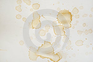 Coffee or tea stains and traces - modern isolated on white background. Splashes of cups, mugs and drops. Use this high photo