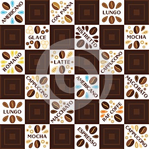Coffee theme staggered background