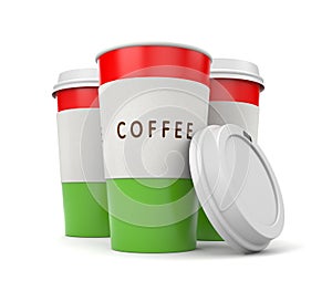Coffee in thermo cap. Take-out coffee
