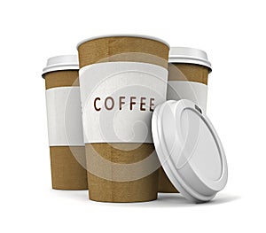 Coffee in thermo cap. Take-out coffee