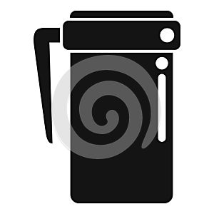 Coffee thermo cup icon simple vector. Reusable mug