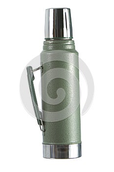 Coffee thermos bottle isolasted on white