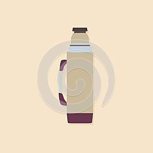Coffee Thermos flat element for international coffee day background