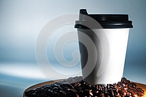 Coffee To-go Cup and Coffee beans