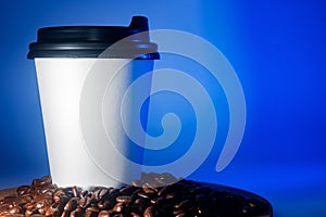 Coffee To-go Cup and Coffee beans